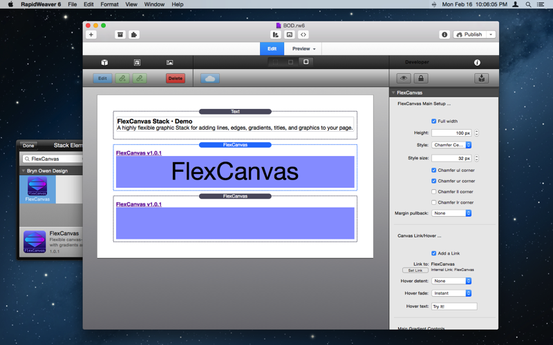 FlexTable Stack screen shot